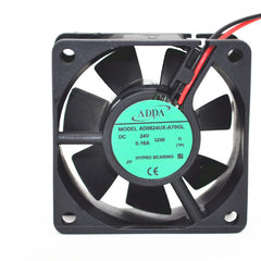 for ADDA AD0624UX-A70GL 60x60x25mm 6cm DC 24V 0.16A 2-wire Server cooing Fan