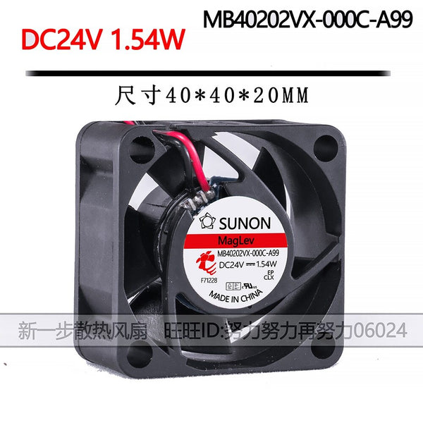 For Sunon MB40202VX-000C-A99 4cm 4020 DC 24V 1.54W Inverter recorder cooling fan