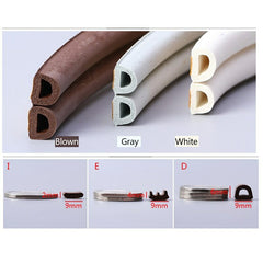 10M Self Adhesive Doors Windows Foam Seal Strip Soundproof Collision Rubber Seal