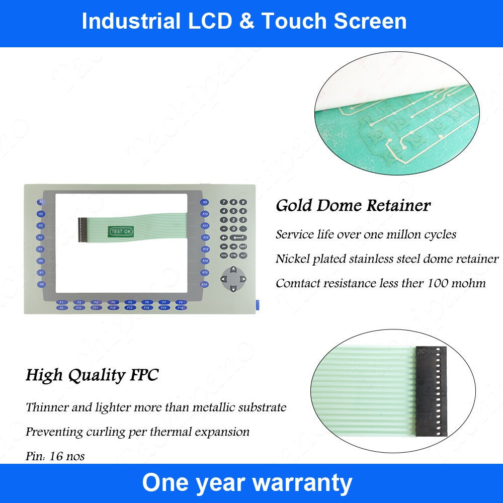 2711P-RDB10C Touch Screen Panel for 2711PRDB10C with Membrane Keypad Keyboard