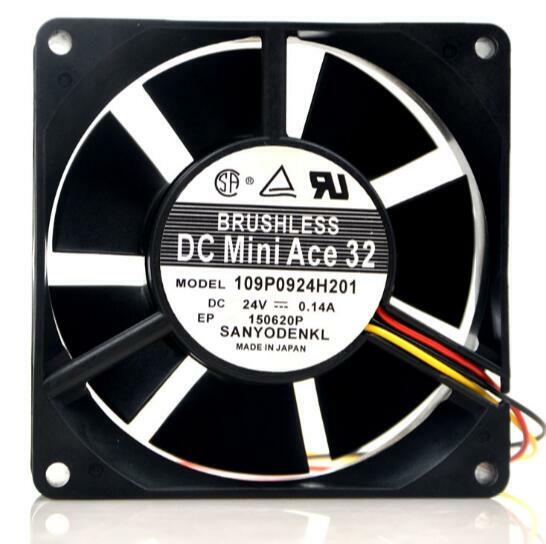 SANYO 109P0924H201 9232 24V 0.14A 9CM 3 wire double ball cooling fan