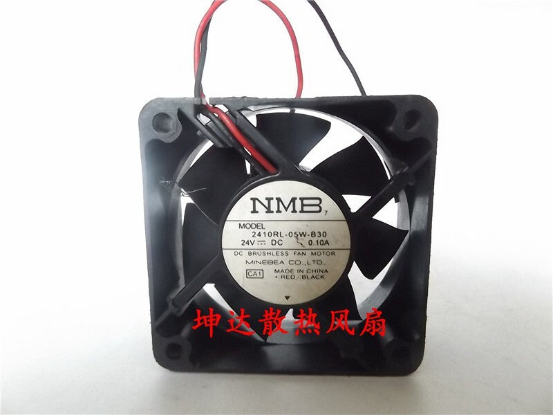 NMB 2410RL-05W-B30 6025 24V 0.10A 6CM 2-wire Inverter Cooling Fan
