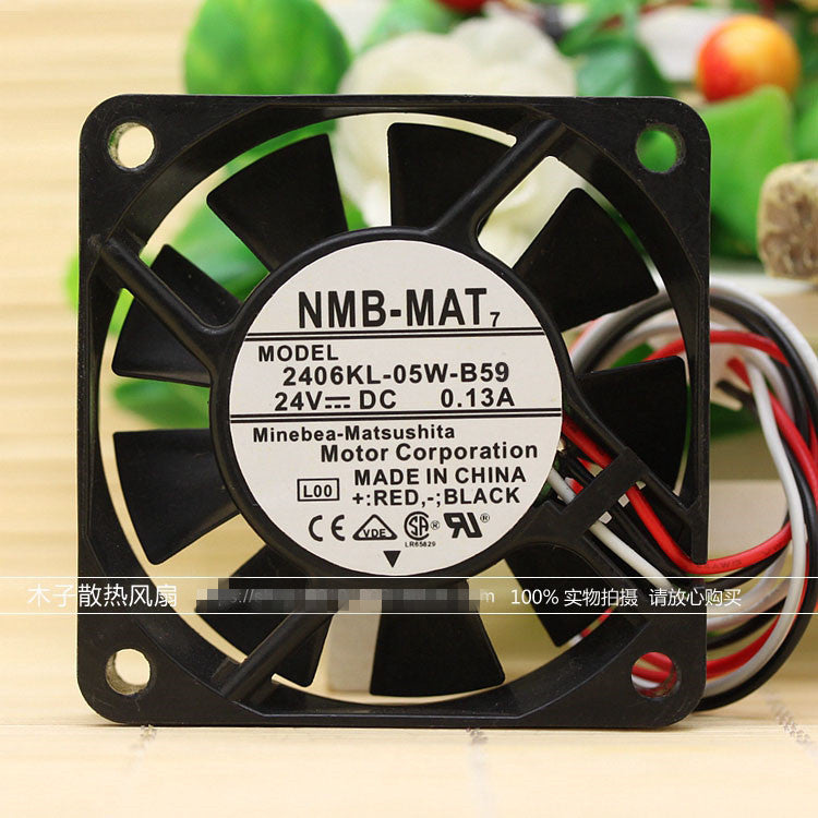 NMB-MAT 2406KL-05W-B59 60x60x15mm 6cm 24V 0.13A Cooling Fan