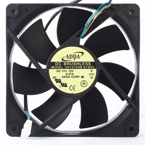 ADDA AD1212HB-A7BGL 12025 120*120*25mm DC 12V 0.37A 4pin PWM server cooling fan