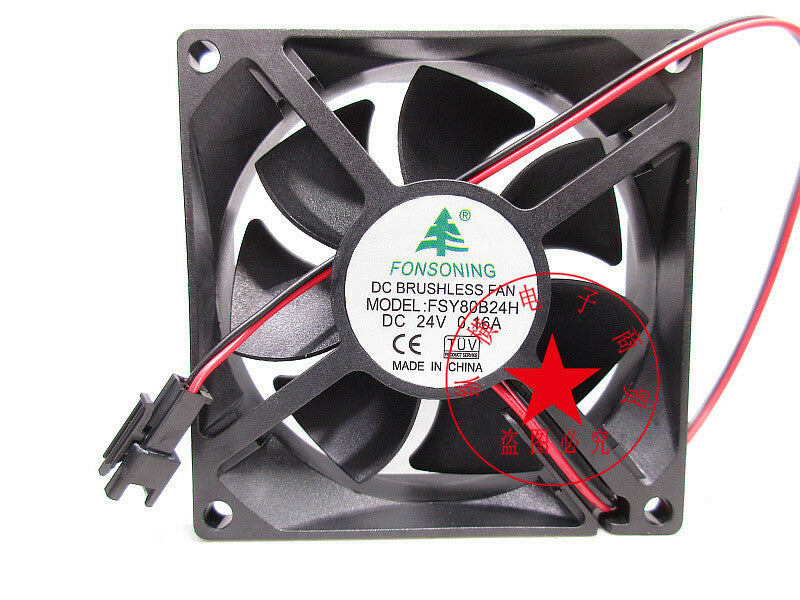 1PC FONSONING FSY80B24H 8025 24V 0.16A 8CM inverter cooling equipment fan 2wires