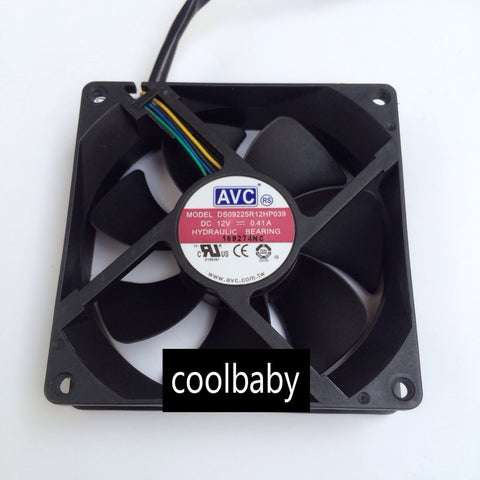 AVC DS09225R12HP039 Fan DC 12V 0.41A 4Pin 92*92*25mm