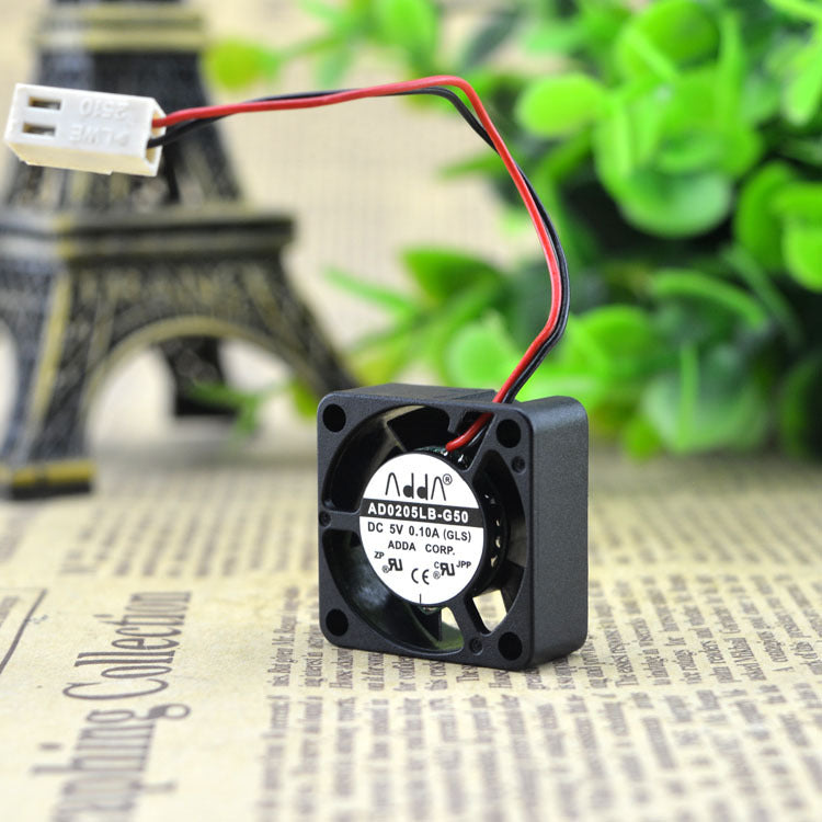 ADDA AD0205LB-G50 DC 5V 0.1A 2Pin 25x25x10mm ，5 blade, 1 inch, Cooling Fan