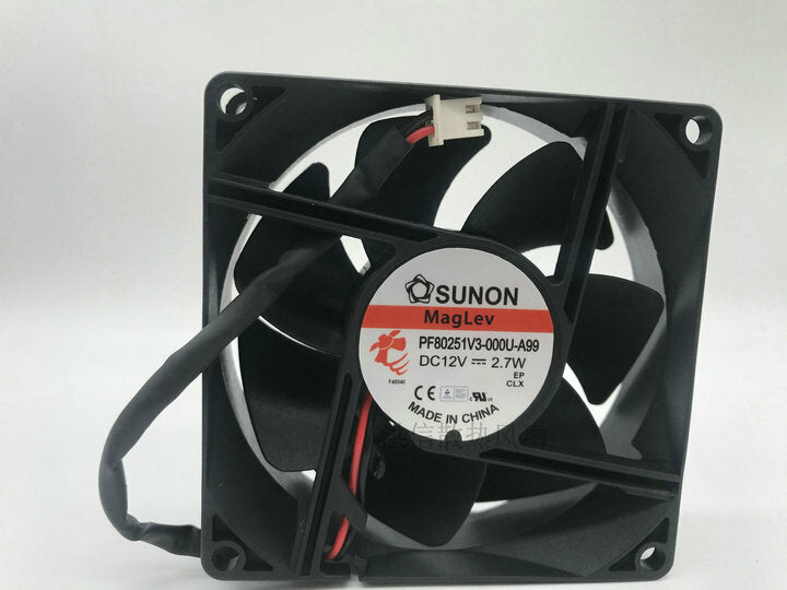 SUNON Fan PF80251V3-000U-A99 DC 12V 2.7W 8025 80*25MM 2 PIN cooling fan