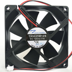 TX9225M12S 12V 0.19A 90*90*25MM 9CM 2Pin Cooling Fan