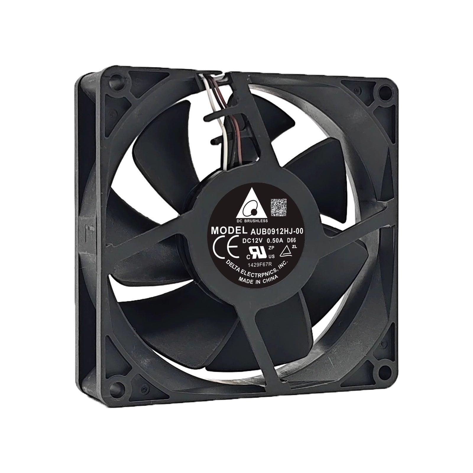 Delta AUB0912HJ-00 DC12V 0.50A 9025 9CM 3-wire cooling fan