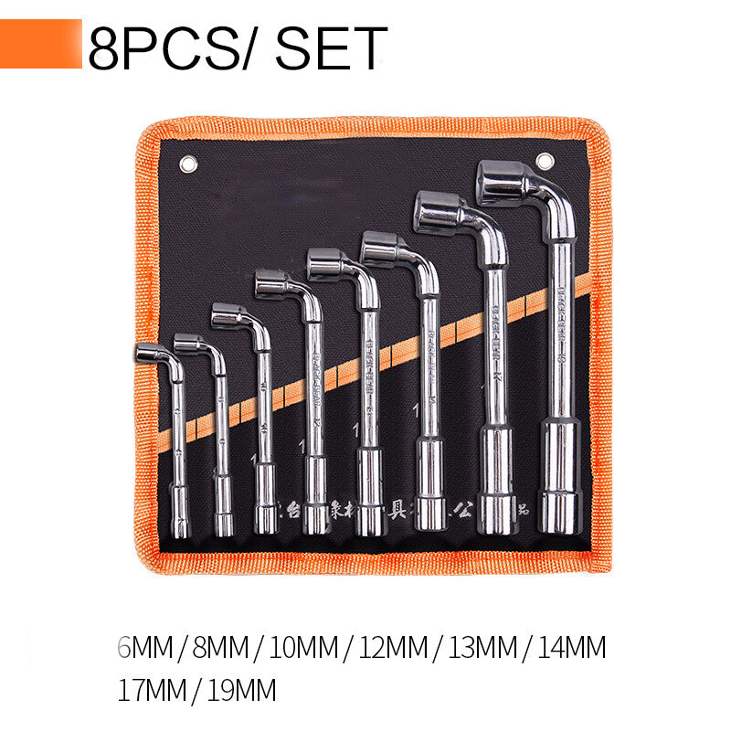 6/8/10/12/13/14/17/19mm L Shaped Angled Open Hex 6 Point Socket Wrench Set