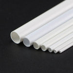 250mm ABS Round Tube Dia 2/2.5/3/4/5/6/8mm Styrene Plastic Strips Rod Plasticard