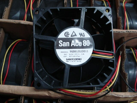SANYO 9G0812G1D011 12V 1.1A 8038 8cm 80*80*38MM dual ball bearing cooling fan