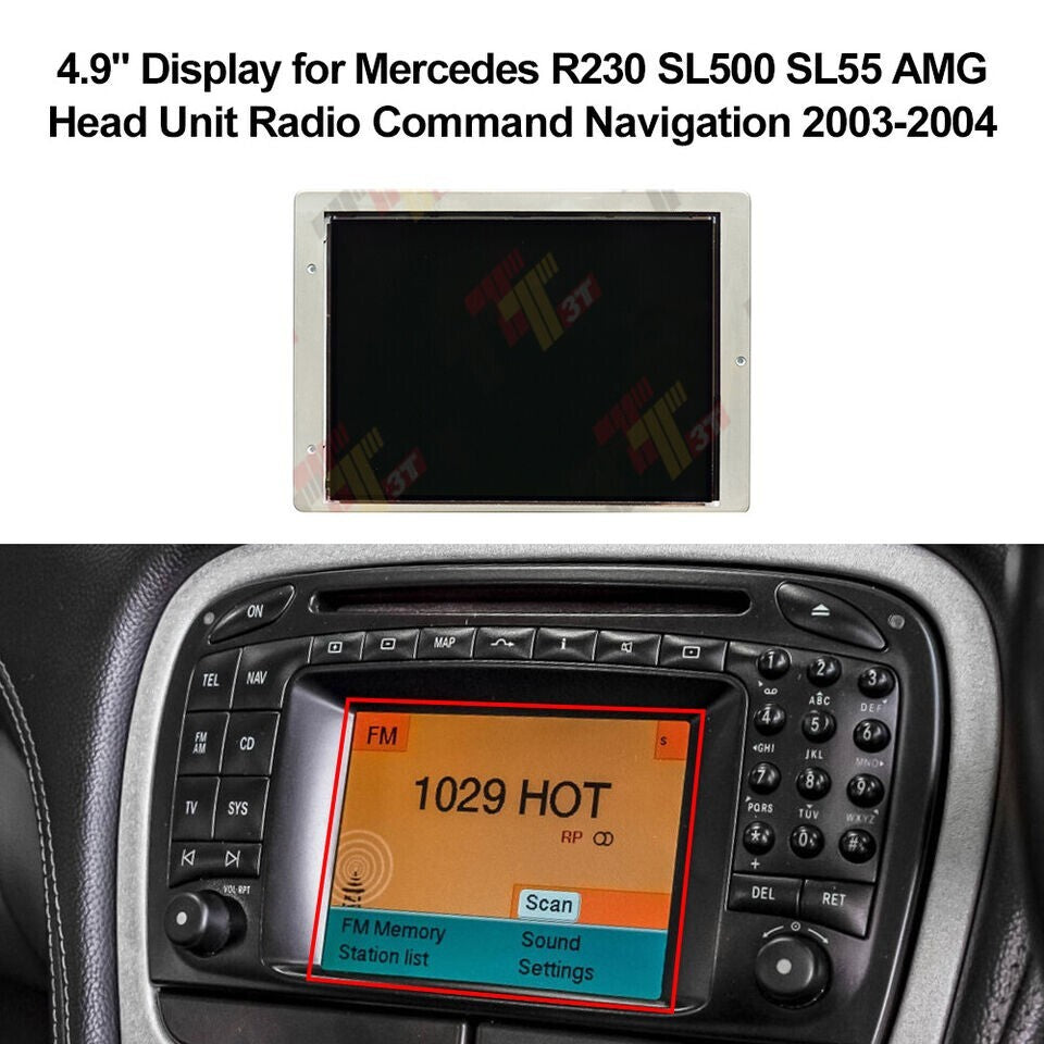Display for Mercedes R230 SL500 SL55 AMG Head Unit Radio Command 2.0 Navigation