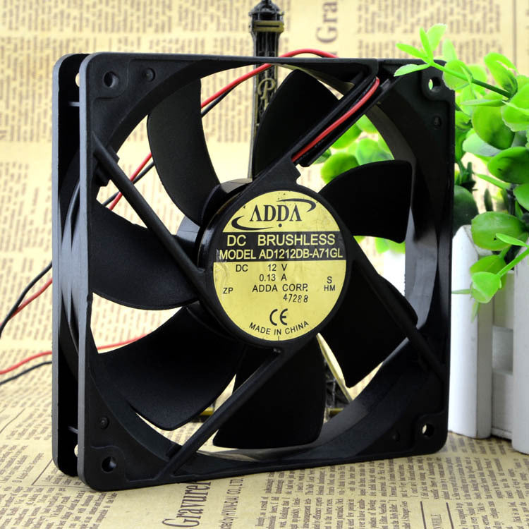 ADDA AD1212DB-A71GL DC 12V 0.13A 2Pin 120x120x25mm Case Cooling Fan