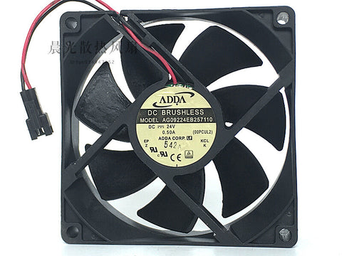 ADDA AG09224EB257110 9CM 9025 DC 24V 0.50A dual ball inverter server cooling fan