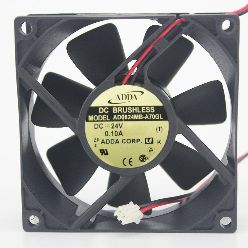 ADDA 8025 80*25mm 8CM AD0824MB-A70GL DC 24V 0.10A 2 line inverter cooling fan