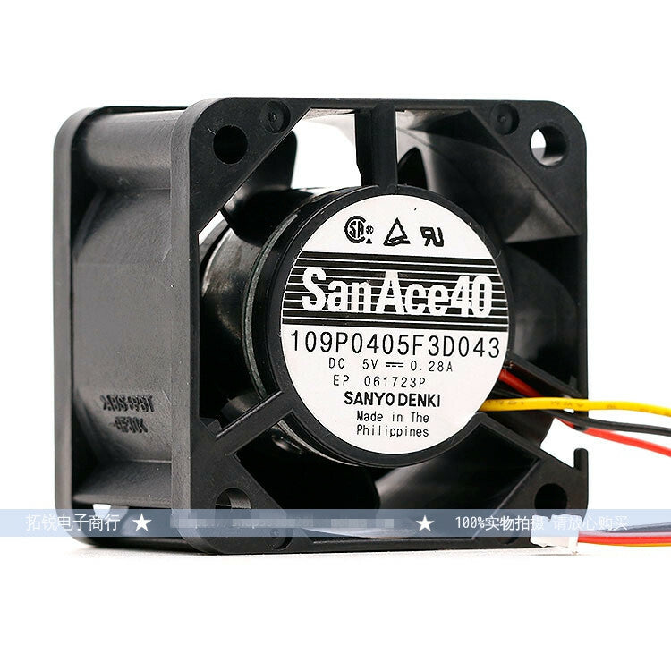 1PC SANYO 109P0405F3D043 4028 4CM 5V 0.28A 3-wire cooling fan
