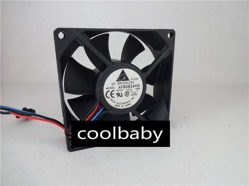 Delta AFB0824VH fan 3pin 80*80*25mm 24V 0.21A