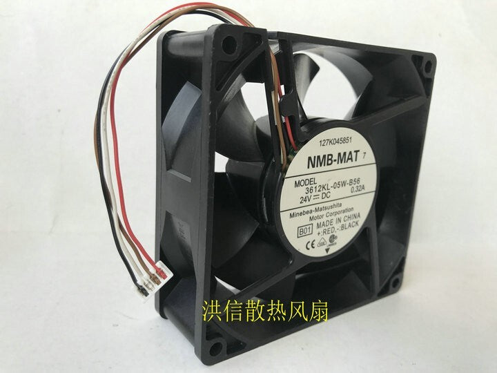 NMB-MAT 9032 3612KL-05W-B56 DC24V 0.32A 4-wire inverter fan