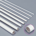 250mm ABS Round Tube Dia 2/2.5/3/4/5/6/8mm Styrene Plastic Strips Rod Plasticard
