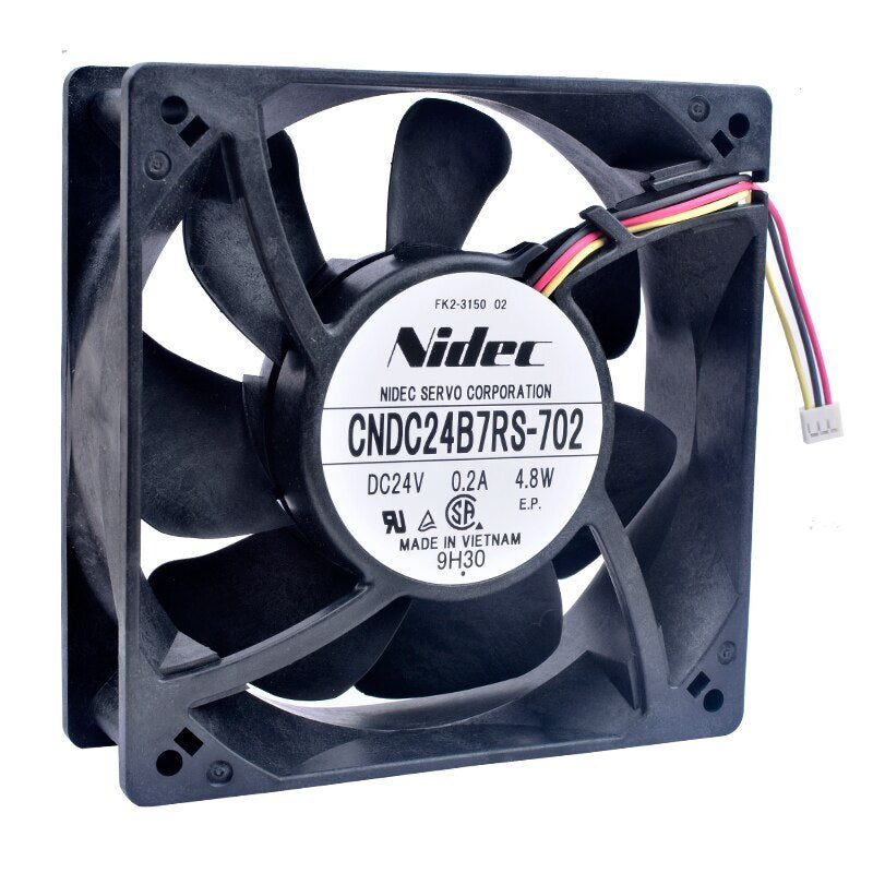 CNDC24B7RS-702 120mm 120x120x38mm DC24V 0.20A 4.8W Axial flow fan cooling fan