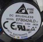 for DELTA EFB0424LD 4020 40*40*20MM 4cm 0.05A 24V DC 3pin