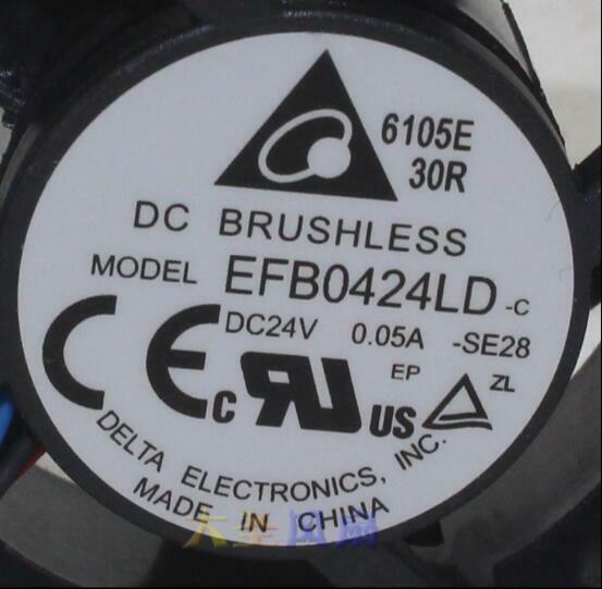 for DELTA EFB0424LD 4020 40*40*20MM 4cm 0.05A 24V DC 3pin