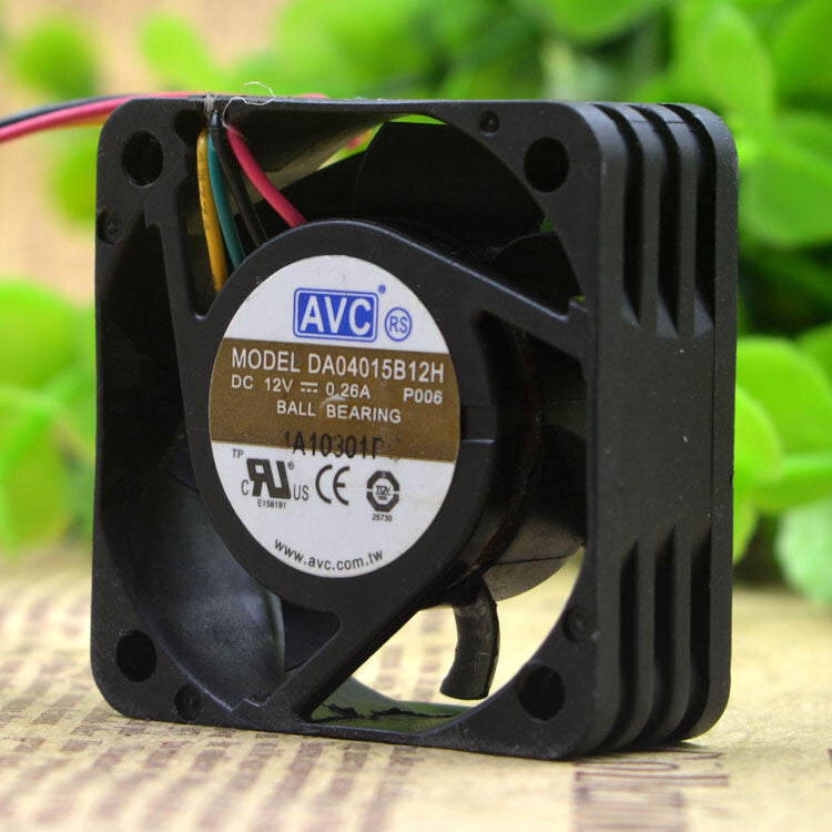 AVC DA04015B12H 4-wire 4015 12V 0.26A speed dual ball bearing cooling fan