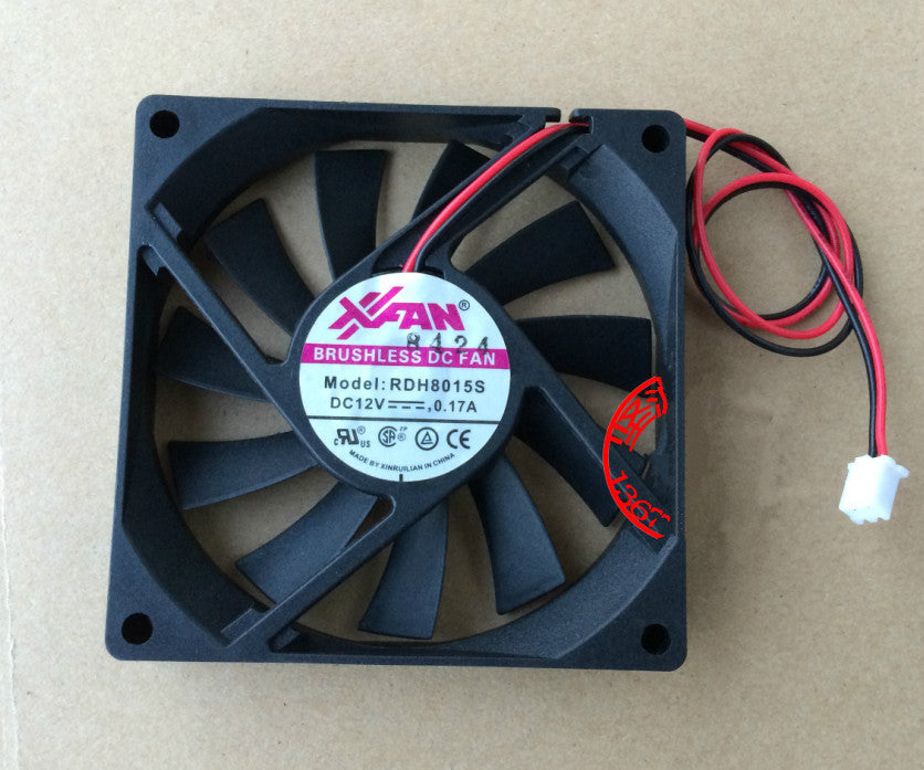 1PC RUILIAN SCIENCE RDH8015S 8015 12V 0.17A 8CM 2-wire cooling fan