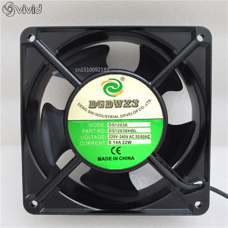 For DGDWXS DS12038HBL/HSL AC220V 0.14A 22W 12038 Cabinet Cooling Fan