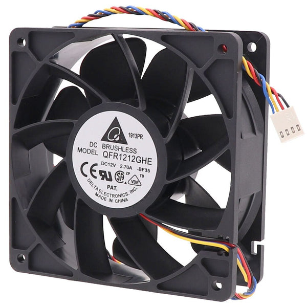 For Delta QFR1212GHE High Speed GPU Cooling Fan 120X120X38mm DC 12V 2.7A 4wires