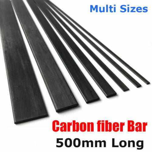 500mm Carbon Fiber Strip Square Tube Flat Bar Shaft RC Airplane