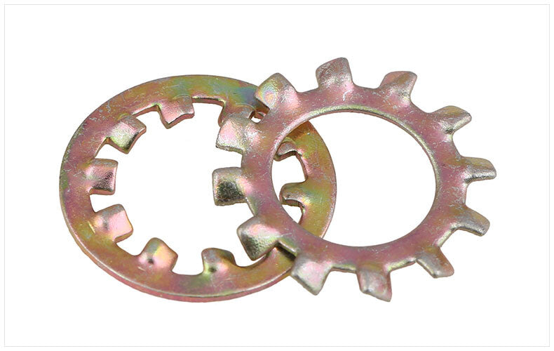 M3 M4-M12 Zinc Lock Washers External & Internal Toothed Serrated Shakeproof