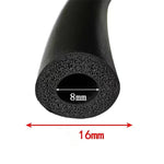 Waterproof Pipe EPDM Rubber Foam Sponge Seal Strip Round Dia.3mm 4mm 6mm-20mm