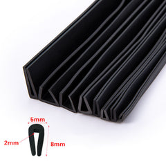 U Channel Rubber Sealing Strip Edge Trim Door Gasket For 1.5 to 2mm Metal Sheet
