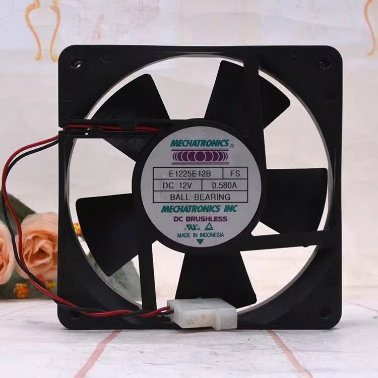 1pcs MECHATRONICS E1225E12B FS DC12V 0.58A 12cm 12025 Cooling Fan