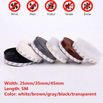 25mm 5M Self Adhesive Door Seal Strip Silicone Soundproofing Seal Sealing Tape