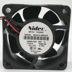 Nidec M34313-55RA3F DC24V 0.16A 6025 2-wire inverter cooling fan