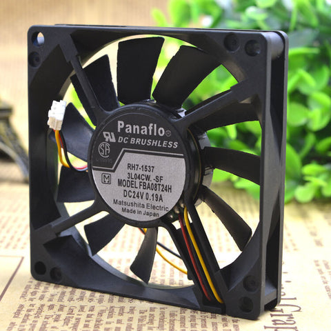 Panaflo FBA08T24H DC24V 0.19A 80*80*15MM 8CM 3Pin Cooling Fan