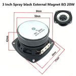 3 Inch 4Ω 8Ω 16Ohm 1W 2W 3W 5W 10W 20W Full-range Speaker Loudspeaker Waterproof