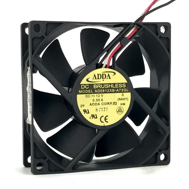 ADDA 8CM 8025 12V 0.55A high air volume power supply cooling fan AD0812XB-A73GL