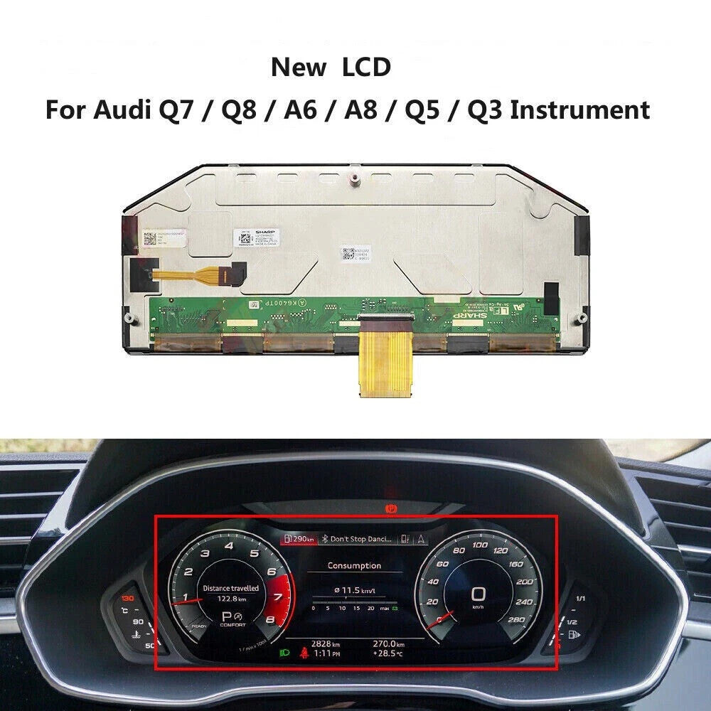 New 12.3" inch LCD Screen for Audi A6 A8 Q8 Q7 Q5 Q3 Instrument Brand New