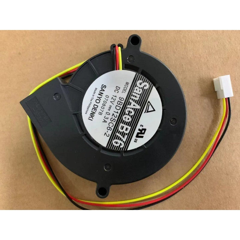 for Sanyo San Ace B76 Blower Fan 9BD12SC6-2 3 Wire Fan DC 12V