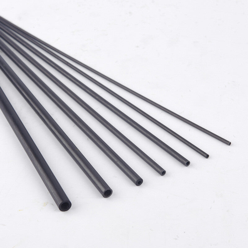 Carbon Fiber Rod Dia 2mm - 6mm Hollow Round Tube Bar Shaft For RC Airplane black