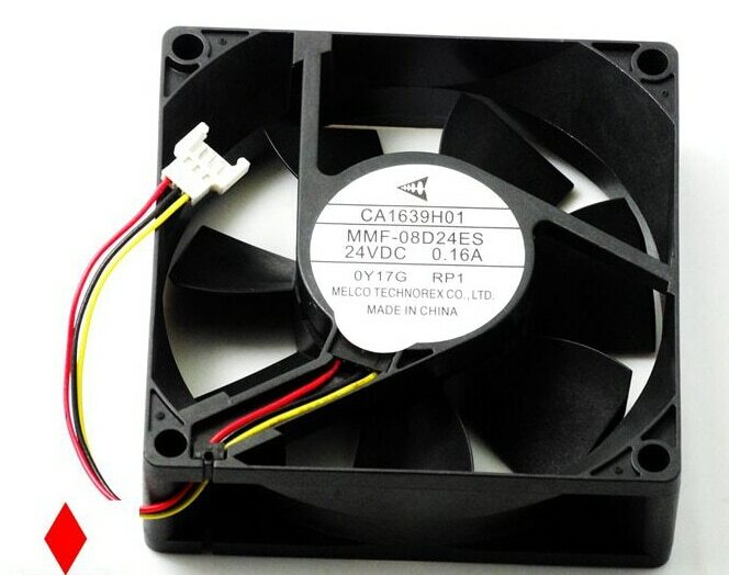 REPLACEMENT: CA1639H01 MMF-08D24ES-RP1 24V 0.16A 80 * 80 * 25MM three wire fan