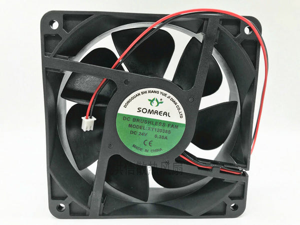 SOMREAL XY12038S 24V 0.35A 12CM 2-wire inverter cooling fan