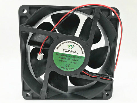 SOMREAL XY12038S 24V 0.35A 12CM 2-wire inverter cooling fan