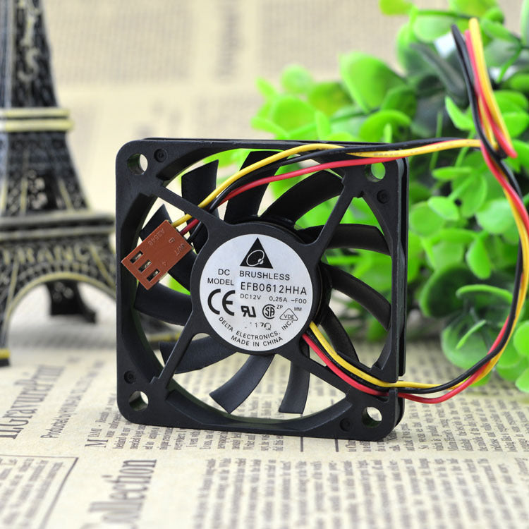 2pcs Delta 6010 12V 0.25A EFB0612HHA Double ball Quality Assurance Cooling Fan