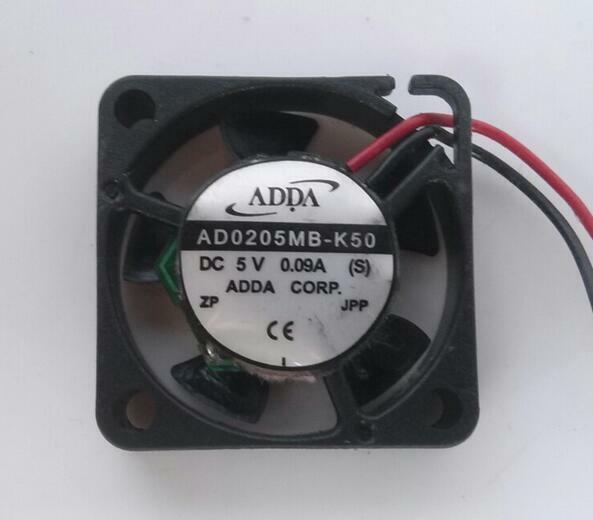 2pcs ADDA AD0205MB-K50 2507 5V 0.09A 2.5cm 2 line cooling fan